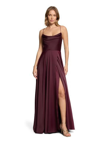 Vera Mont Abendkleid mit Wasserfallausschnitt in Deep Dahlia
