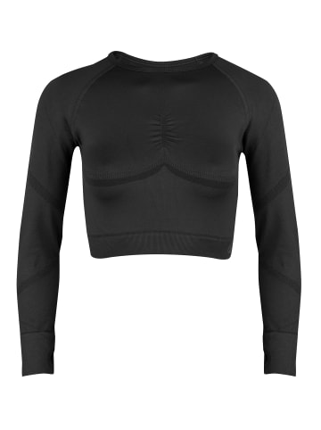 BeShaped Langarmshirt Power Up! in Black