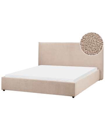 Beliani Wasserbett LAVAUR in Beige - (W) 183 x (H) 100 x (L) 220 cm