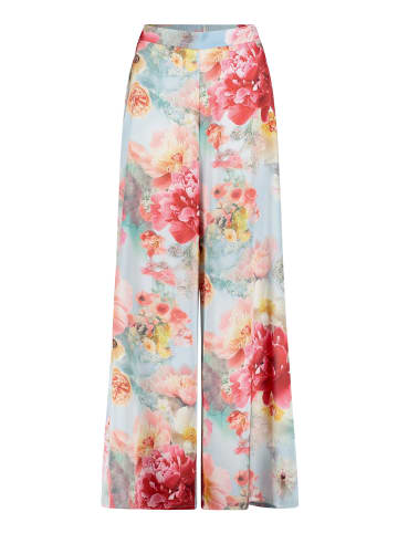 Vera Mont Marlene-Hose mit Blumenprint in Blue/Rosé