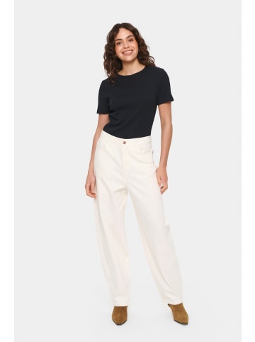 SAINT TROPEZ T-shirt AsterSZ Gerade Passform in Black