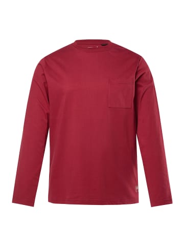 Men Plus Kurzarm T-Shirt in weinrot