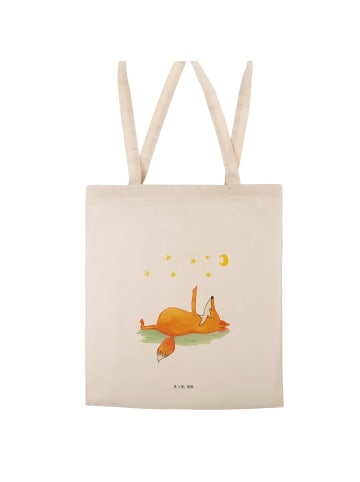 Mr. & Mrs. Panda canvas tasche Fuchs Sterne ohne Spruch in Creme