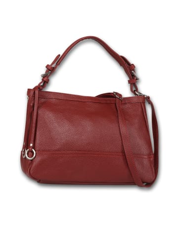 Toscanto Leder Schultertasche Toscanto Tasche dunkelrot ca. 38cm