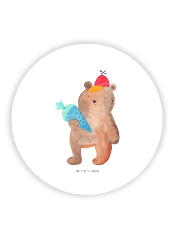 Mr. & Mrs. Panda Kühlschrankmagnet Bär Schultüte ohne Spruch in Weiß