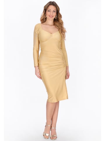 faina Women Dress in gold