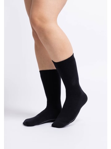 SNOCKS Anti-Rutsch ABS Socken aus Bio-Baumwolle 2 Paar in Schwarz (SNOCKS)