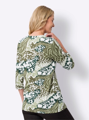 Sieh an! Longshirt in lindgrün-moos-bedruckt