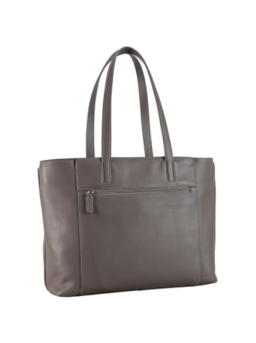 Leonhard Heyden Nizza Shopper Tasche Leder 40 cm in taupe