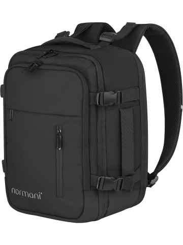 normani Erweiterbarer Handgepäck-Rucksack 20 Liter Nikaho in Schwarz