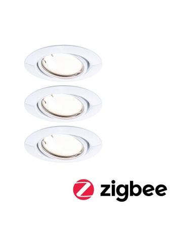 paulmann EBL Set Base Zigbee Coin Dimmbar schwenkbar 3x430lm Weiß