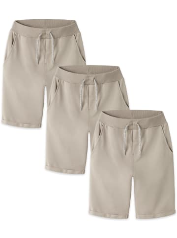 name it Shorts Elastischer Bund 3er-Set Eingrifftaschen in Grau-2