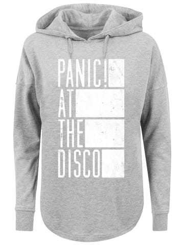 F4NT4STIC Oversized Hoodie Panic At The Disco Block Text in grau