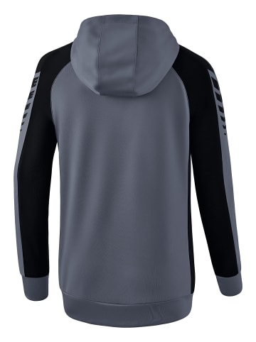 erima Damen Six Wings Trainingsjacke mit Kapuze in slate grey/schwarz