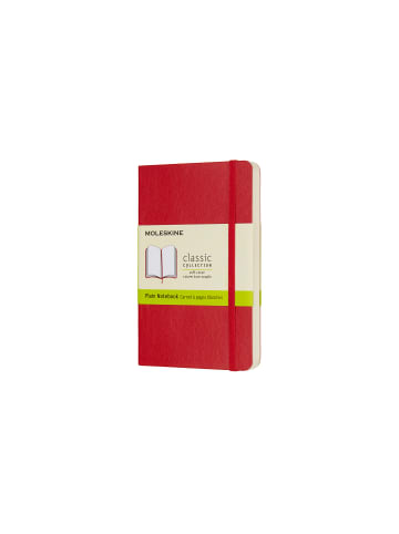 Moleskine Notizbuch mit weichem Einband, 70g-Papier, Blanko "Classic" in Scharlachrot