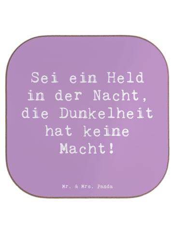 Mr. & Mrs. Panda Untersetzer für Gläser Spruch Angst vor Dunkelh... in Lavendeltraum