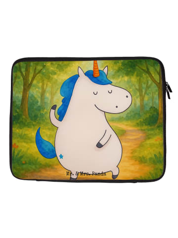 Mr. & Mrs. Panda Laptop Hülle Einhorn Mann Design ohne Spruch in Weiß