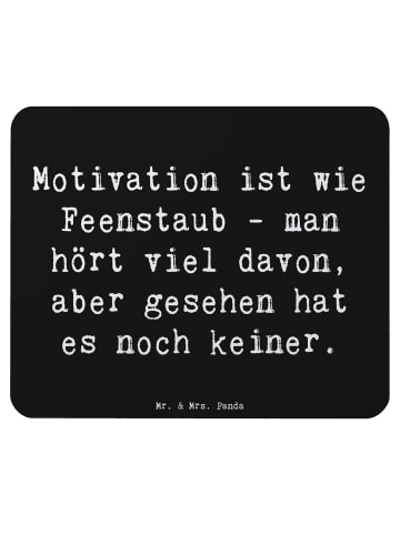 Mr. & Mrs. Panda Mauspad Spruch Magische Motivation mit Spruch in Schwarz