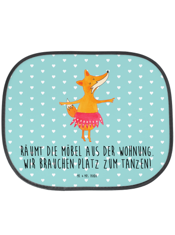Mr. & Mrs. Panda Autosonnenschutz Fuchs Ballerina mit Spruch in Türkis Pastell