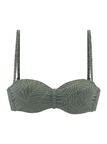 LASCANA Bügel-Bandeau-Bikini-Top in oliv