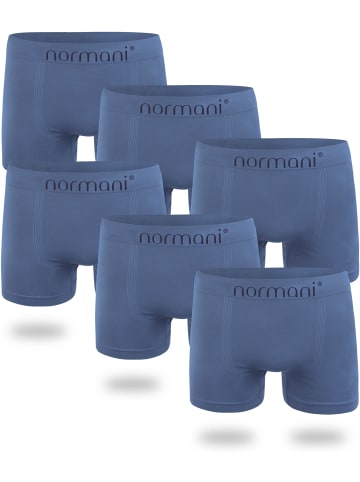 normani 6 Stück Mikrofaser-Boxershorts für Herren aus Nylon in Blau/Hellblau