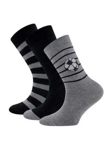 ewers 3er-Set Socken 3er Pack Fussball in schwarz