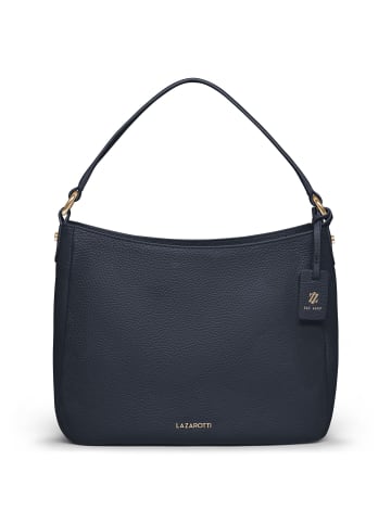 Lazarotti Bologna Leather Schultertasche Leder 27 cm in navy