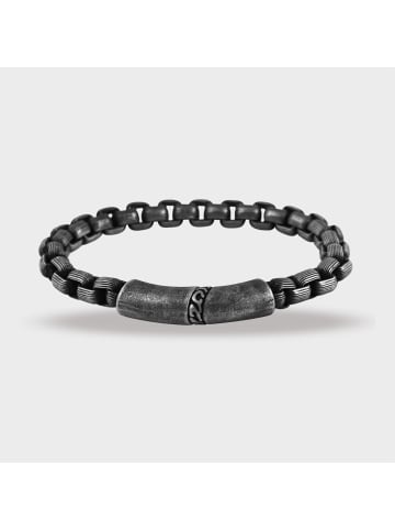 Adeliás Herren Armband aus Edelstahl 22 cm in silber