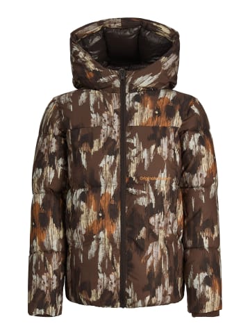JACK & JONES Junior Steppjacke in Chocolate Lab