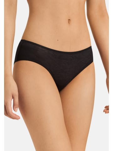 Hanro Midi Slip Ultralight in Schwarz / weiß / beige
