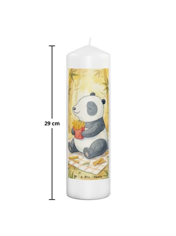 Mr. & Mrs. Panda Kerze Panda beflügelt Pommes Design ohne Spruch in Weiß