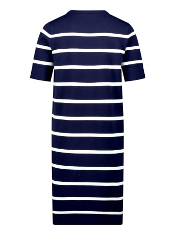 CARTOON Strickkleid mit Rundhalsausschnitt in Dunkelblau/Weiß