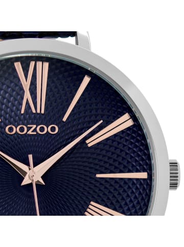 Oozoo Analog-Armbanduhr Oozoo Timepieces blau extra groß (ca. 48mm)