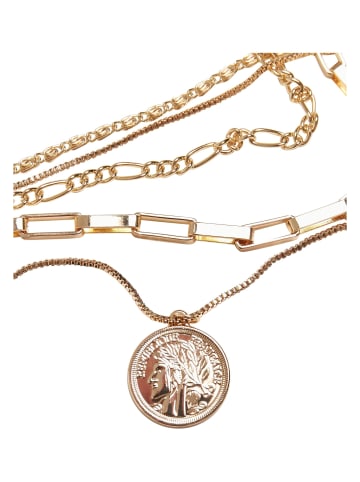 Urban Classics Urban Classics Unisex Coin Layering Necklace in gold