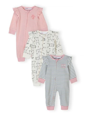 Minoti 3-er Pack Strampler 28BABYRIB1 in hellpink