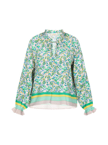 gaya Women Blouse in Green Multicolor