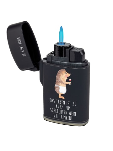 Mr. & Mrs. Panda sturmfeuerzeug Igel Wein mit Spruch in Schwarz