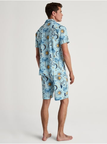 Calida Pyjama kurz für Herren in blau