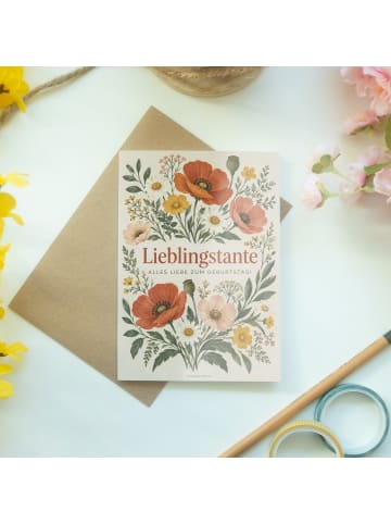 Geburtstagskarte Blumenstrauß elegant Design mi... in Weiß