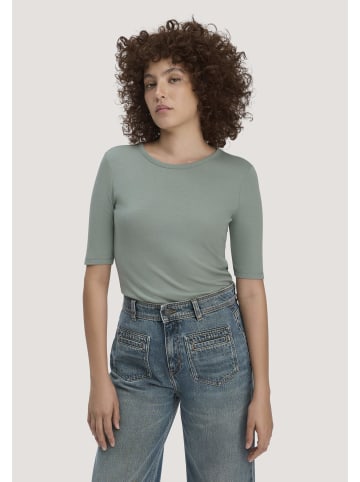 Hessnatur Softrib T-Shirt in mattgrün
