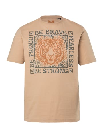 Men Plus Kurzarm T-Shirt in beige