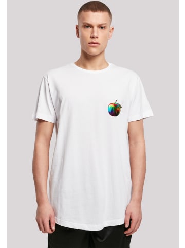 F4NT4STIC Long Cut T-Shirt Colorfood Collection - Rainbow Apple in weiß