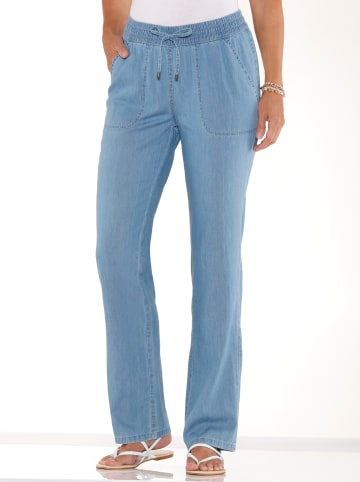Sieh an! Schlupfjeans in blue-bleached