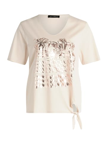 Betty Barclay Basic Shirt mit Schleifenknoten in Patch Beige/Beige