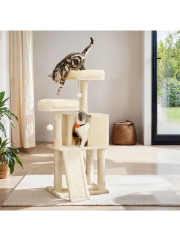 Feandrea Katzenbaum Clawfy in Beige - (B)35 x (H)114 x (T)50 cm