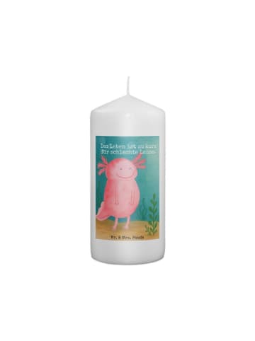 Mr. & Mrs. Panda Weihnachtskerze Axolotl Glücklich Design mit Sp... in Weiß