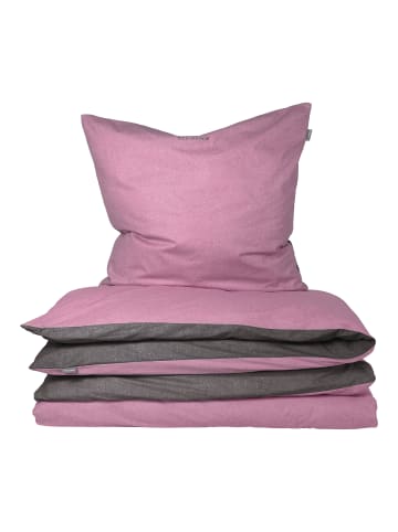 Schiesser Bettwäscheset Doubleface 2-teilig in Rosé-Anthrazit