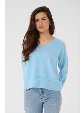 Kaffe Strickpullover KAniel Baggy fit in Powder Blue Melange