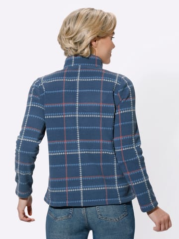 WITT WEIDEN Fleece-Jacke in rauchblau-sand-kariert