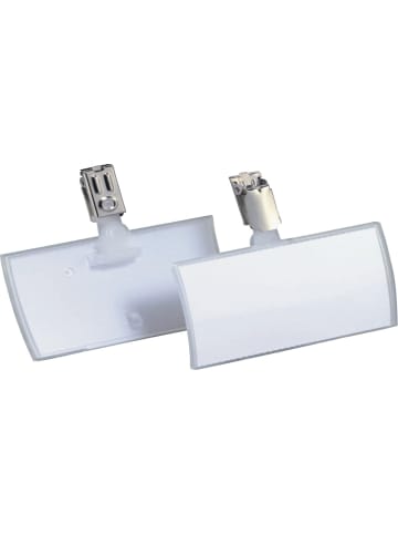 Durable Namensschilder Click Fold 54x90mm mit Clip transparent Ve=25 Stück
